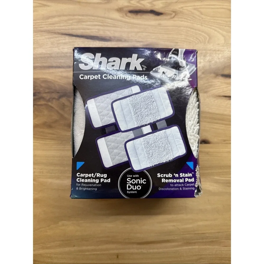 Shark Carpet Cleaning Pads with Scrub 'n Stain Removal Pad. Sonic Duo System New